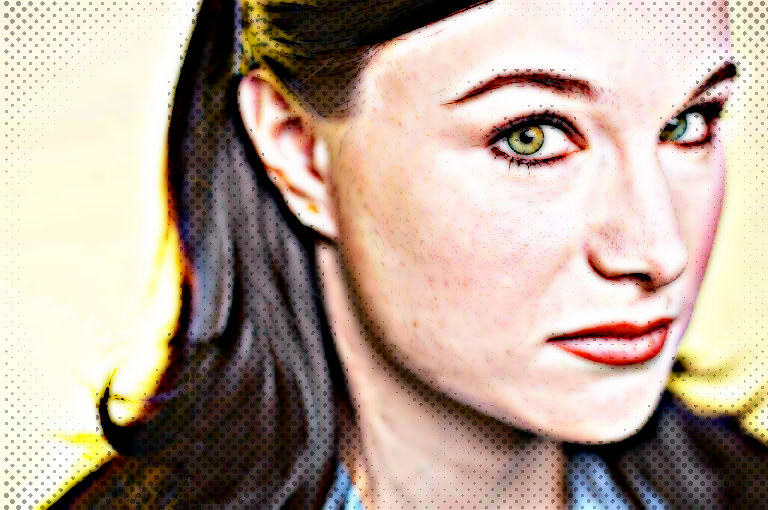 Stern looking woman