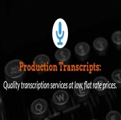 Production Transcripts Logo Production Transcripts Logo